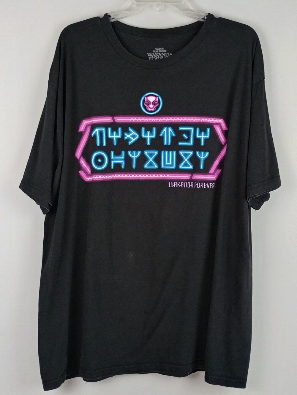Marvel Studios Men 2XL Black Panther Wakanda Forever Short Sleeve Graphic Tshirt